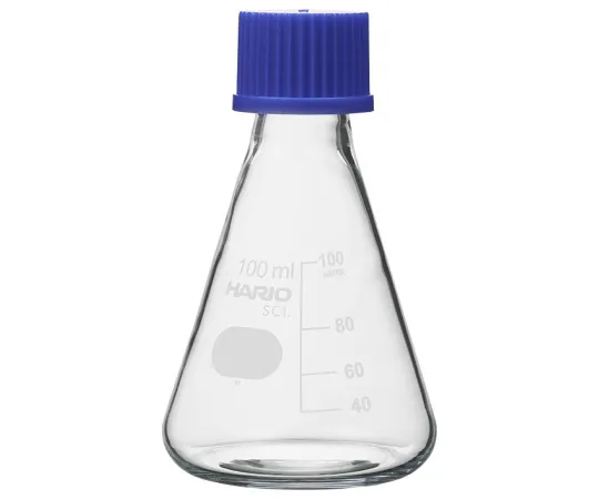 64-0916-87　Screw Cap Erlenmeyer Flask 100 mL, 12 pcs　NSF-100