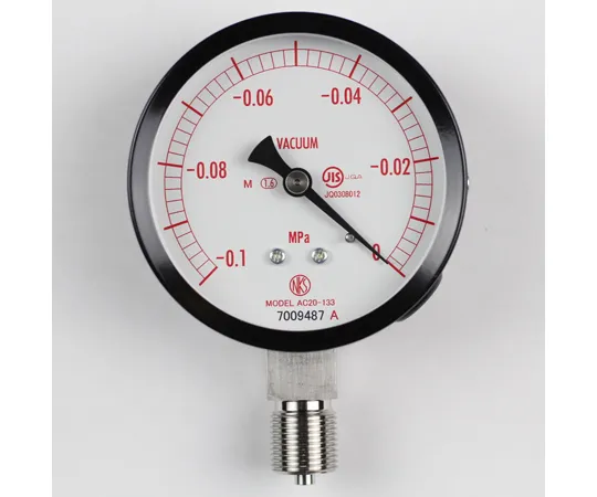 65-4277-67-20　Normal Pressure Gauge (Φ75) Vertical A Frame for Steam -0.1 MPa with Inspection Certificate　AC20-133