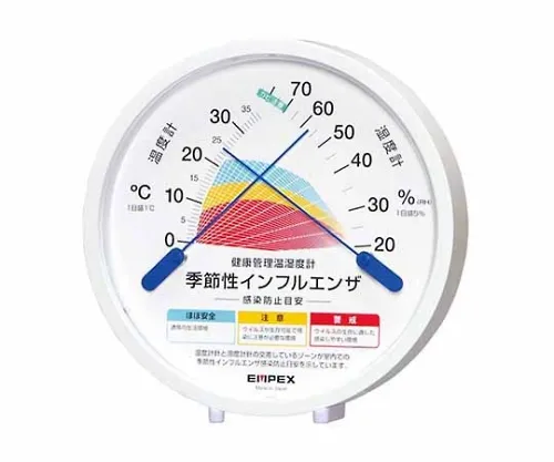 61-6865-69　Health Management Thermo-Hygrometer 124 x 120 x 27mm 95G (Blister Pack)　TM-2584