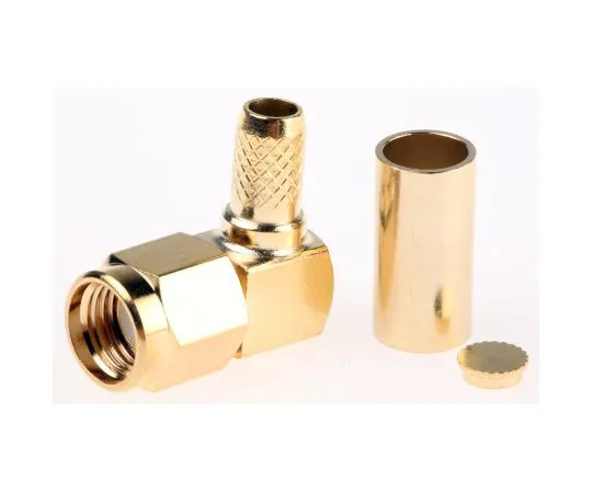 63-4873-88　RS Pro Right Angle Cable Mount SMA Connector, Crimp Termination, Reverse Polarity RG402/U, RG405/U　546-2790