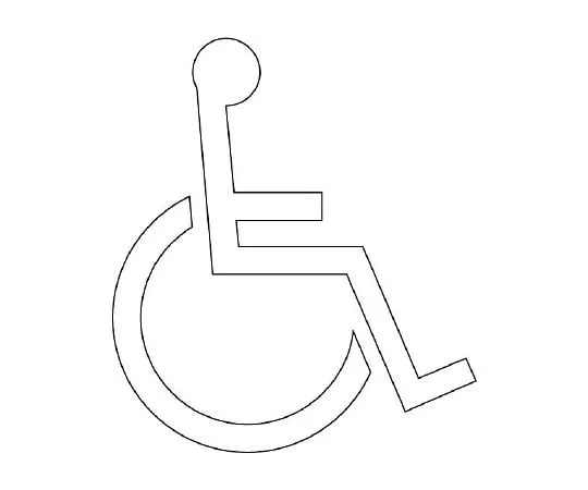 62-6106-59　International Symbol Sign Handicapped/Mark 620 H x 544 W　835-012
