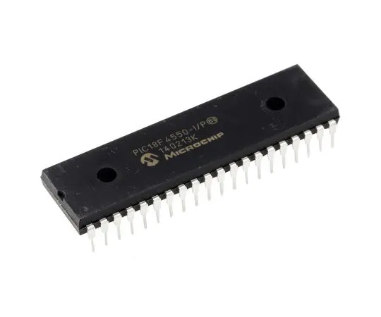 63-4895-97　Microchip PIC18F4550-I/P, 8bit PIC Microcontroller, 48MHz, 32 kB, 256 B Flash, 40-Pin PDIP　PIC18F4550-I/P