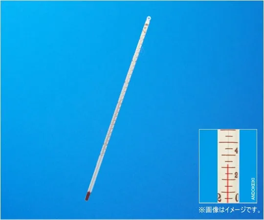 64-0704-64　Red Liquid Precision Rod Thermometer 0 ~ 100 °C (0.5) All Subjected　1-55-1