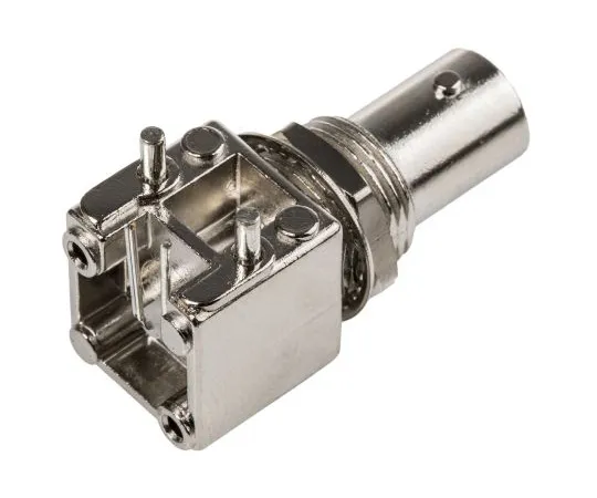 63-4875-01　RS Pro Right Angle 50Ω PCB Mount Bulkhead Fitting BNC Connector, jack, Nickel, Through Hole Termination　546-5137