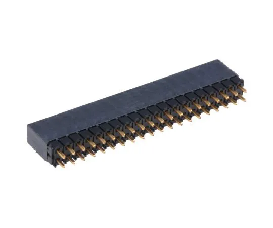 63-4746-99　Samtec ESQ Series 2.54mm Pitch 40 Way 2 Row Straight PCB Socket, Through Hole, Solder Termination　ESQ12012GD