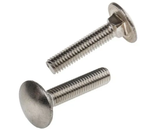 63-4666-98　Plain Stainless Steel Coach Bolt, M6 x 30mm　122-4419