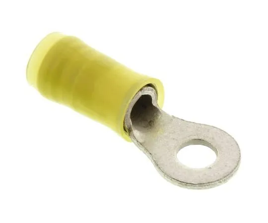 63-4799-65　TE Connectivity PIDG Series Insulated Crimp Ring Terminal, M4 Stud Size, 2.6mm² to 6.6mm² Wire Size, Yellow　320568