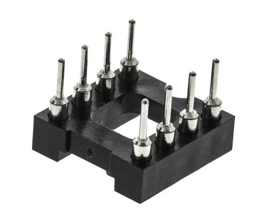63-4877-58　E-TEC 2.54mm Pitch Vertical 8 Way, Through Hole Turned Pin Open Frame IC Dip Socket　POS-308-S001-95