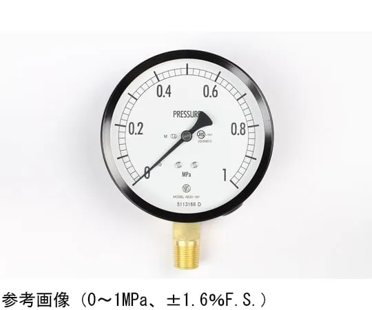 65-4286-10　Normal Pressure Gauge (Φ100) Vertical A Frame for Steam 0.16 MPa　AE20-181