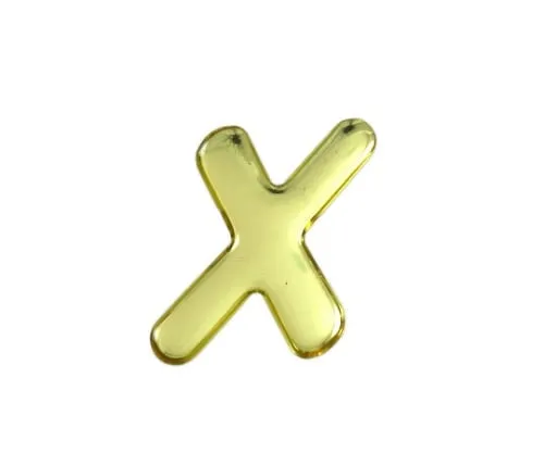 61-7427-16　Gold Metal Characters X 35mm x 1mm　GM35-X