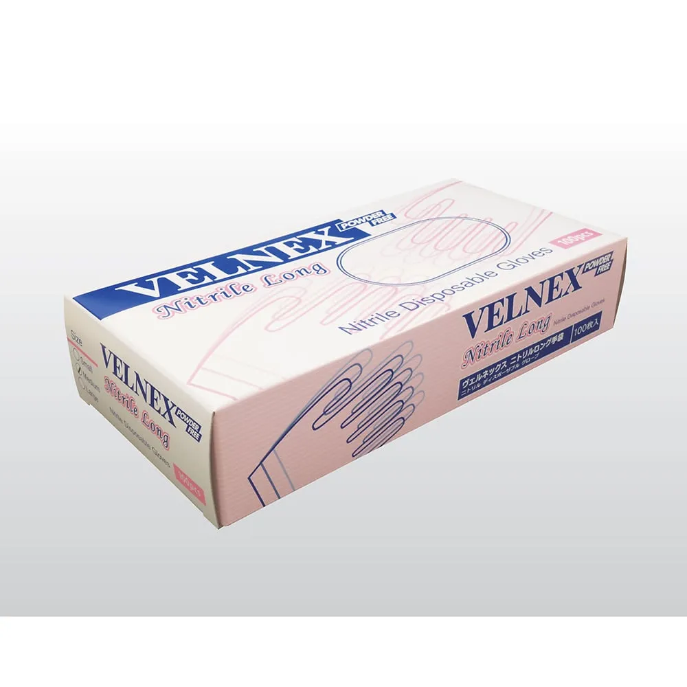 67-5231-62　VELNEX Nitrile Long P Free S 100 Pieces