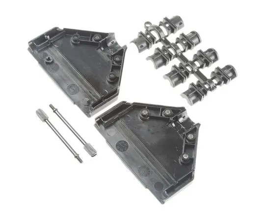 63-4764-32　MH Connectors MHDTPPK Series ABS D-sub Connector Backshell, 37 Way, Strain Relief　DTPPK37-K