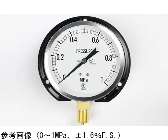 65-4320-42-20　General-Purpose Pressure Gauge (100Φ) Vertical B Frame with 0.16 MPa Inspection Certificate　GS52-231
