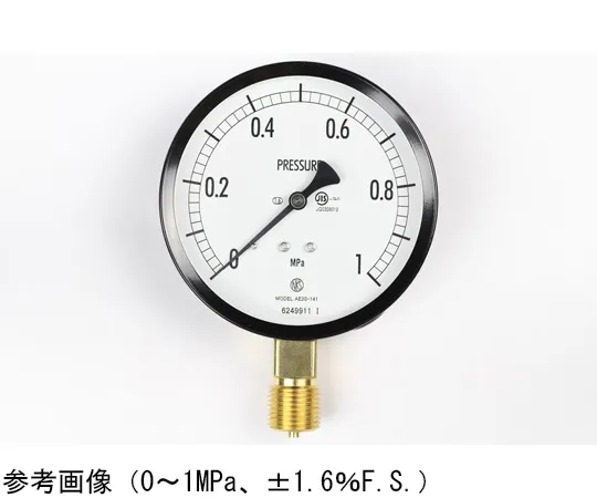 65-4284-60-20　Normal Pressure Gauge (Φ100) Vertical A Frame with 0.16 MPa Inspection Certificate　AE20-141