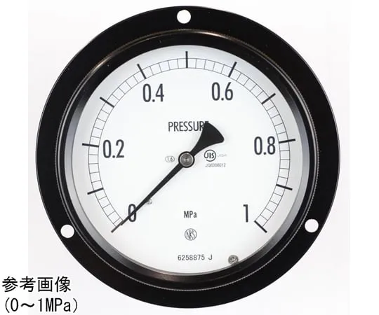 65-4305-21　Sealed Pressure Gauge (100Φ) Recessed D Frame (Mounting Hole) 0.1 MPa　BE15-281
