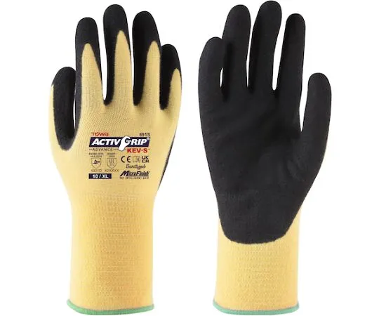 68-4838-07　Cut Resistant Gloves ActivGripAdvance KEV-S 10/XL　591S-10XL