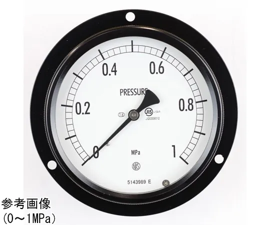 65-4305-19-20　Sealed Pressure Gauge (100Φ) Embedded D Frame (Mounting Hole) with 1.6 MPa with Inspection Certificate　BE15-241