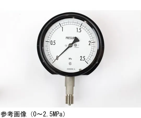 65-4304-85-20　Sealed Pressure Gauge (100Φ) Vertical B Frame 1 MPa with Inspection Certificate　BE12-233