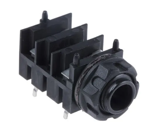 63-4767-80　RS PRO 6.35 mm PCB Mount Stereo Jack Jack Socket, 2 Pole, 5A　342-4471