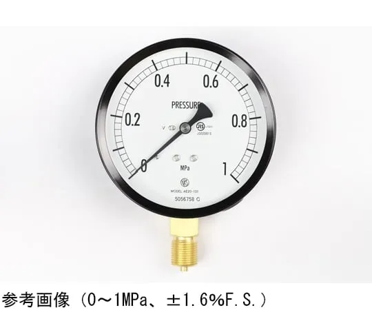 65-4283-83-20　Normal Pressure Gauge (Φ100) Vertical A Frame for Vibration Resistance with 0.16 MPa with Inspection Certificate　AE20-131