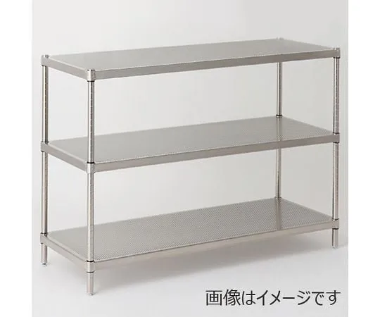 64-3471-89　304 Punching Solid Erecta Shelf W 758 x D 460 x H 1384mm (PS) with DB 3 stages　MSS760PSPS1390W3