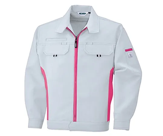 63-1786-61　Long Sleeve Jacket Silver Gray x Shocking Pink　2629-64-S