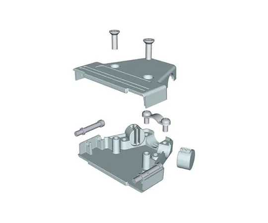63-4759-82　MH Connectors MHTRI-M Series ABS Angled, Straight D-sub Connector Backshell, 15 Way, Strain Relief　MHTRI-M-15-K