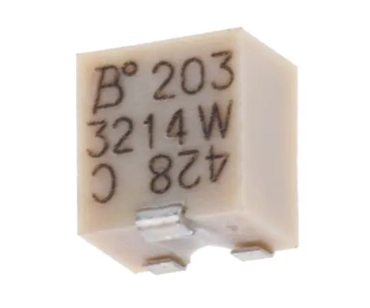 63-4742-24　20kΩ SMD Trimmer Potentiometer 0.25W Top Adjust Bourns 3214 Series　3214W-1-203E