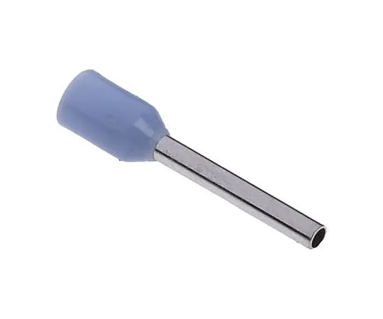 63-4698-44　RS PRO Insulated Crimp Bootlace Ferrule, 8mm Pin Length, 1.1mm Pin Diameter, 0.25mm² Wire Size, Blue　157-1200