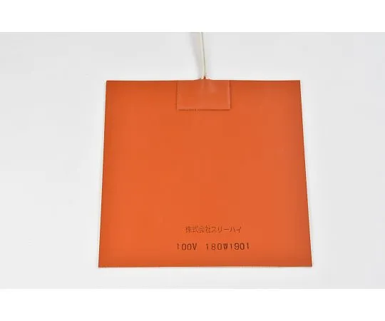 64-3420-89　Silicon Rubber Heater [With Double-sided Tape, Lead Wire Extension 1m] 100V 180W 150mm x 150mm　SR100-180-150-150-P-L1