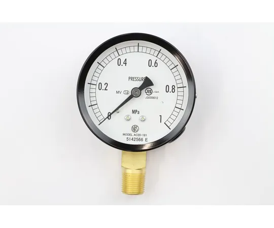 65-4278-56　Normal Pressure Gauge (Φ75) Vertical A-Frame 1 MPa for Steam and Vibration Resistance　AC20-181