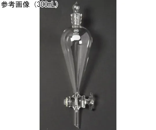 65-8679-58　Separatory Funnel Skeve Type (Glass Cock) TS Sliding Part 15/25 25 mL White　166-15025