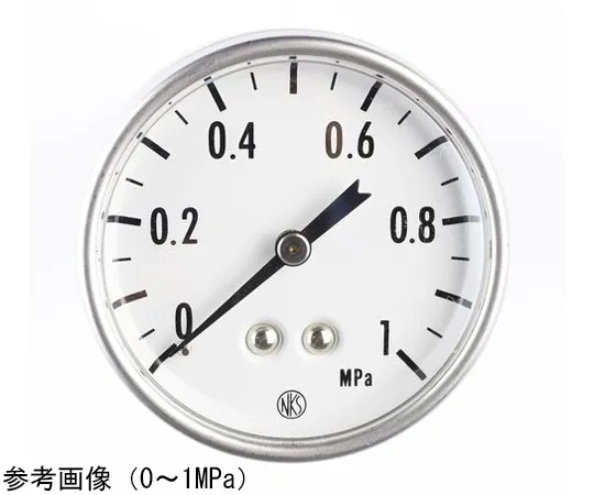 65-4317-02-20　Small Pressure Gauge (50Φ) with 0.1 MPa with Inspection Certificate　GK25-271