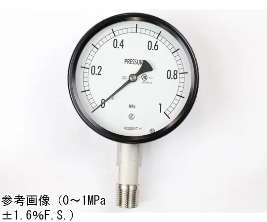 65-4301-33　Sealed Pressure Gauge (100Φ) Vertical A Frame 0.06 MPa　BE10-193