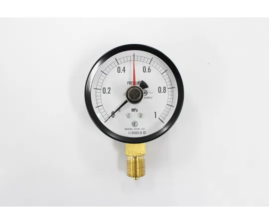 65-4277-16　Normal Pressure Gauge (Φ75) with Installation Needle Vertical A Frame 1 MPa　AC20-131