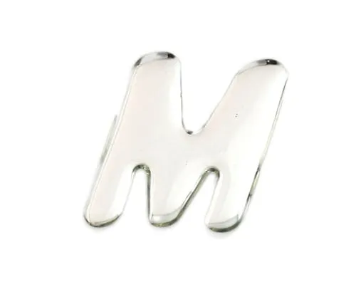 61-7427-87　Silver Metal Characters M 35mm x 1mm　SM35-M