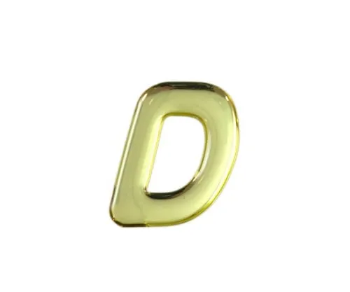 61-7426-95　Gold Metal Characters D 35mm x 1mm　GM35-D