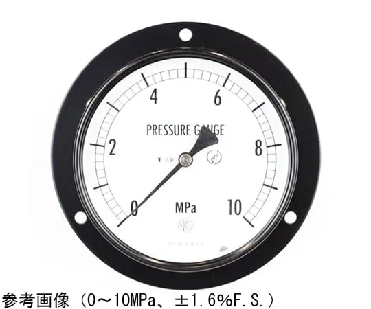 65-4282-48-20　Normal Pressure Gauge (Φ100) Embedded D Frame (Mounting Hole) with 1.5 MPa Inspection Certificate for Vibration Resistance　AE15-241