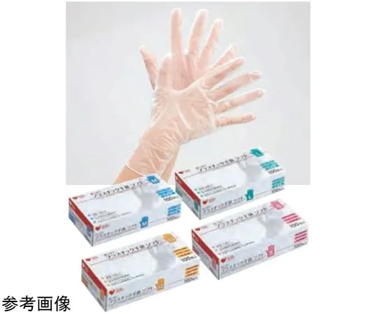 65-9493-34　Ph Plastic Gloves Soft Pf Ss 100 Pieces