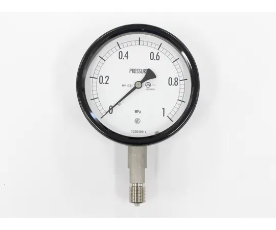 65-4303-50-20　Sealed Pressure Gauge (100Φ) Vertical A Frame for Heat and Vibration Resistance 1 MPa Inspection Certificate　BE12-133