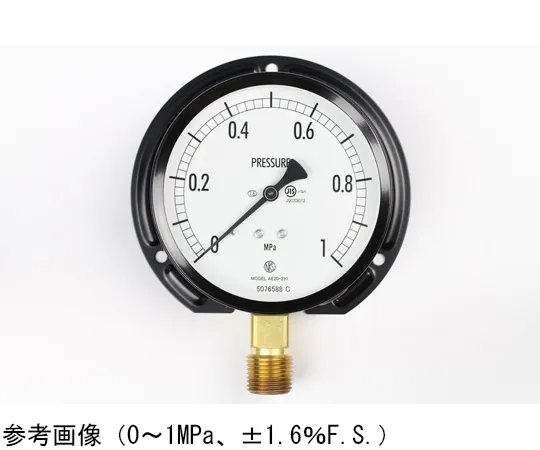 65-4289-40-20　Normal Pressure Gauge (Φ100) Vertical B Frame with 0.1 MPa with Inspection Certificate　AE20-291