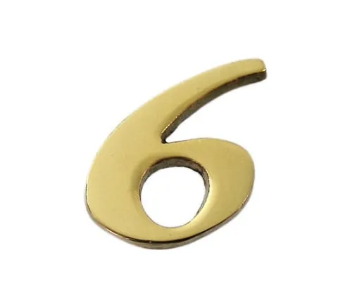 61-7430-43　Brass Gold Characters 6　QL20-6