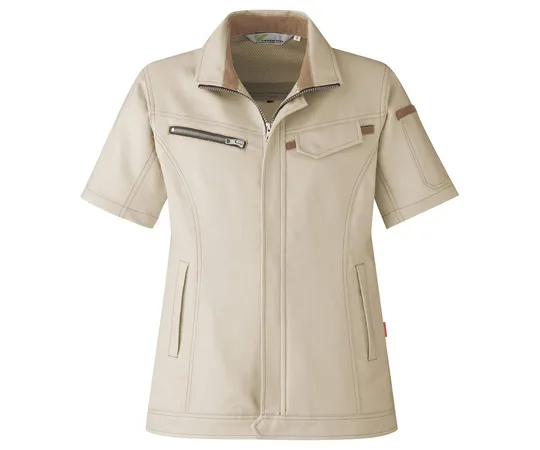65-1316-47　Ladies Work Clothes, VERDEXCEL Short Sleeve Jumper Ivory 7 VELS520-UE-7　VELS520-UE-7