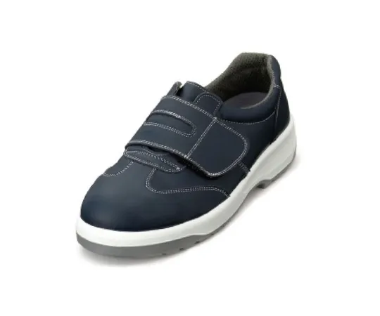 64-6536-80　Urethane 2-Layer Synthetic Leather Sneakers (Velcro) Navy Blue 23.5 cm　AN3053B