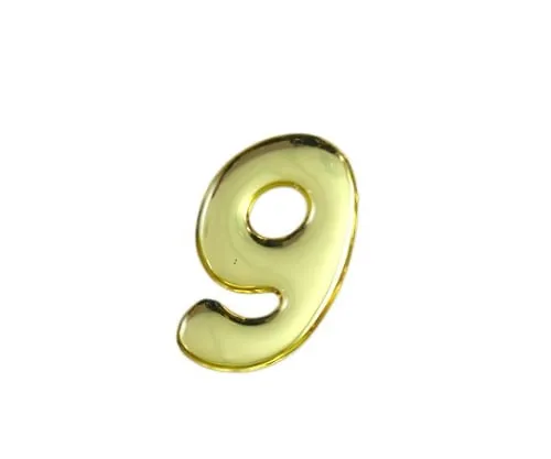 61-7426-90　Gold Metal Characters 9 35mm x 1mm　GM35-9