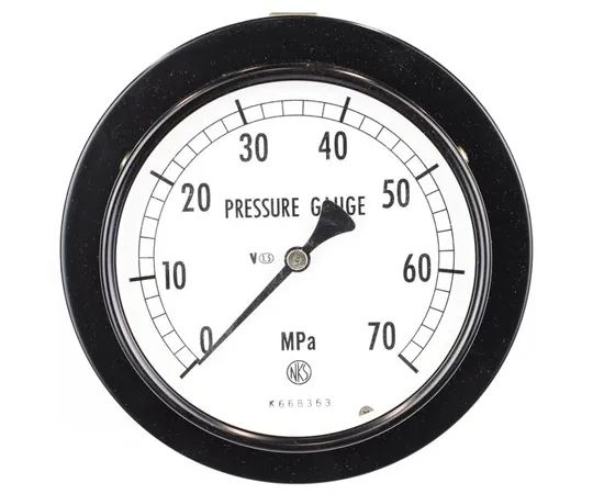 65-4280-77-20　Normal Pressure Gauge (Φ100) Embedded D Frame (Mounting Bracket) with 70 MPa Inspection Certificate for Vibration Resistance　AE15-133