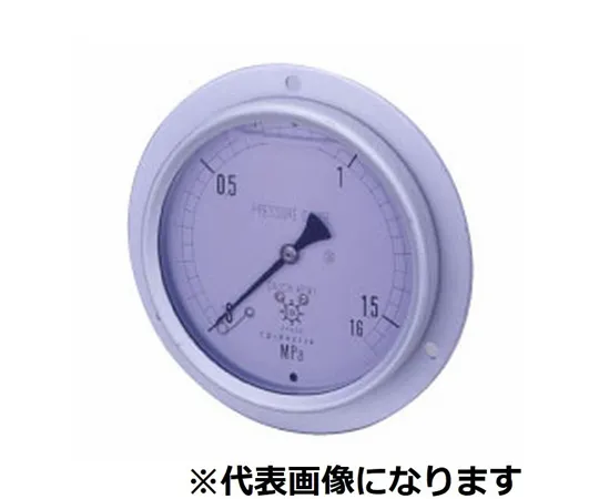 65-3624-41　GRK Vacuum Gauge with Glycerin D Type φ100 G1/2 -0.1~0MPA　G-DU12-100-0.1MPA