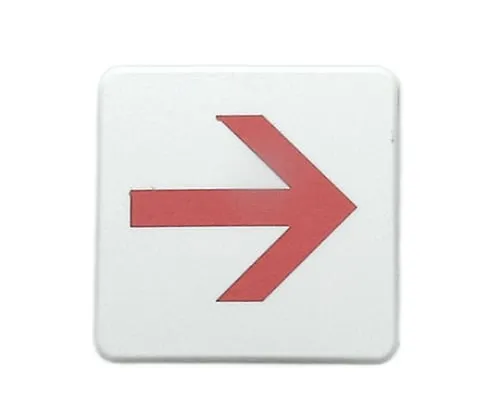 61-7419-38　40 x 40mm White Red Arrow　SAB444-3