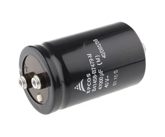 63-4869-58　EPCOS 47000μF 40V dc Aluminium Electrolytic Capacitor, Chassis Mount 51.6 (Dia.) x 80.7mm +85°C 51.6mm　B41458B7479M000