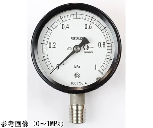65-4295-92-20　Sealed Pressure Gauge (75Φ) Vertical A Frame with 0.1 MPa Inspection Certificate　BC10-183